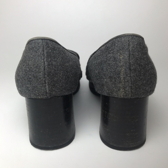 Vintage | Grey Fabric Blocked Heels - Picture 4 of 4